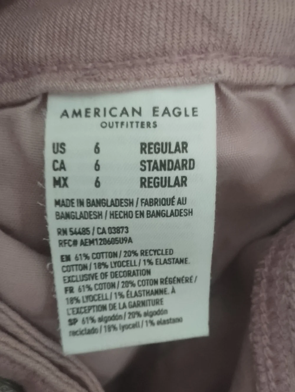 Cute American Eagle Outfitters Mauve Stretch Wide-Leg Utility Jeans, Sz 6! 🍁 - Picture 8 of 8